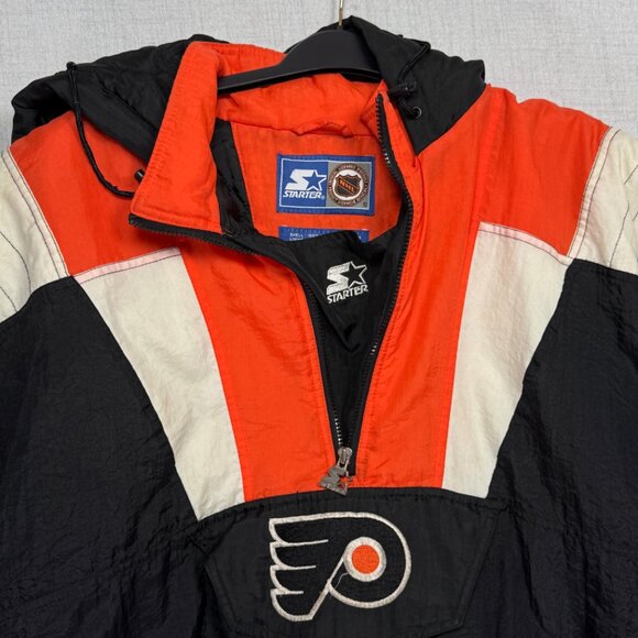 Vintage Starter NHL Philadelphia Flyers Pullover Windbreaker Jacket Size XL - Picture 15 of 15